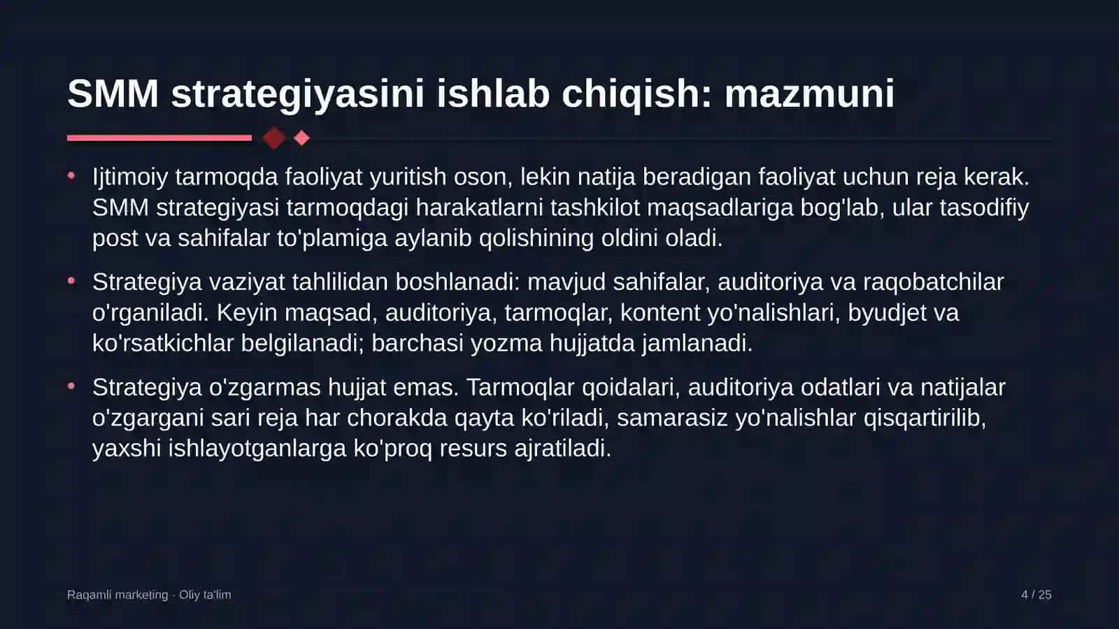 oliy ta'lim muassasalarida ijtimoiy tarmoqlarda smm strategiyasini ishlab chiqish 5820 4