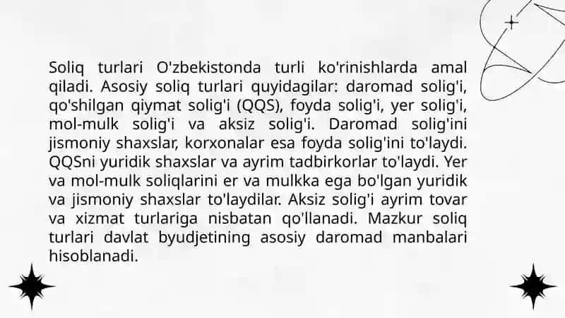 Soliqtizimining asosiy tamoyillari 4