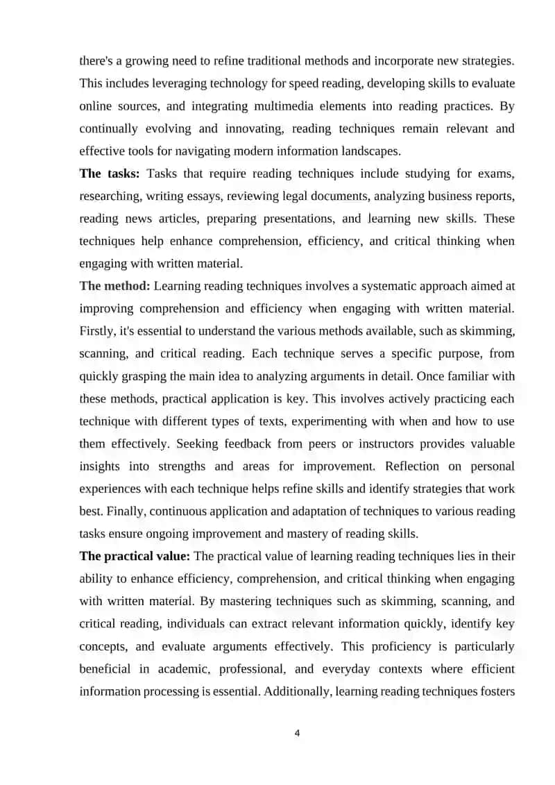 Teaching reading and understanding technical texts 4