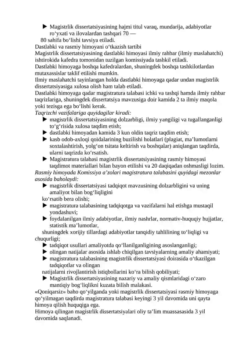 Ilmiy tadqiqot ishi natijalarini dissertatsiya ko’rinishida rasmiylashtirish tartibi 4