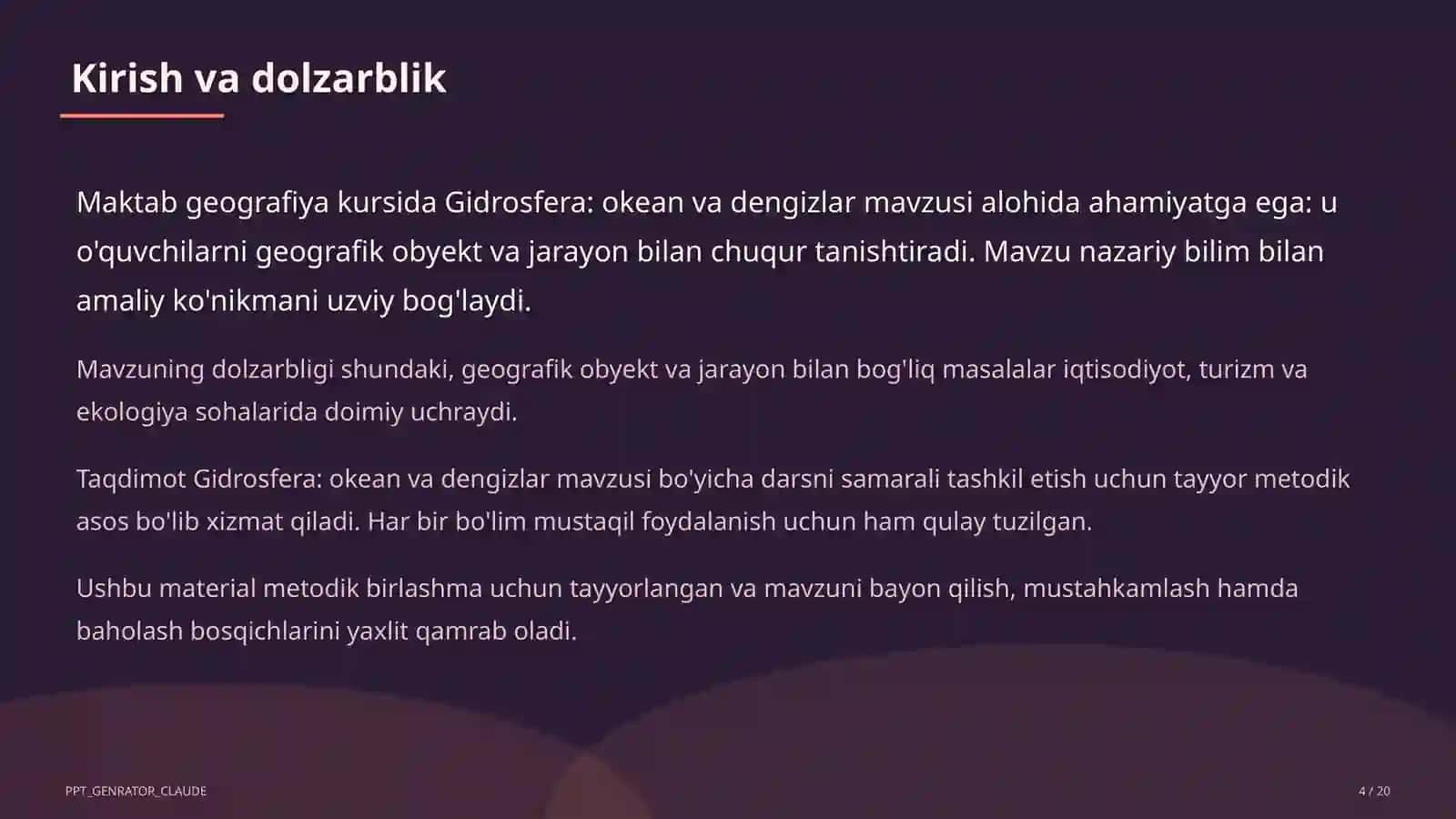 Gidrosfera: okean va dengizlar (6-sinf) 4