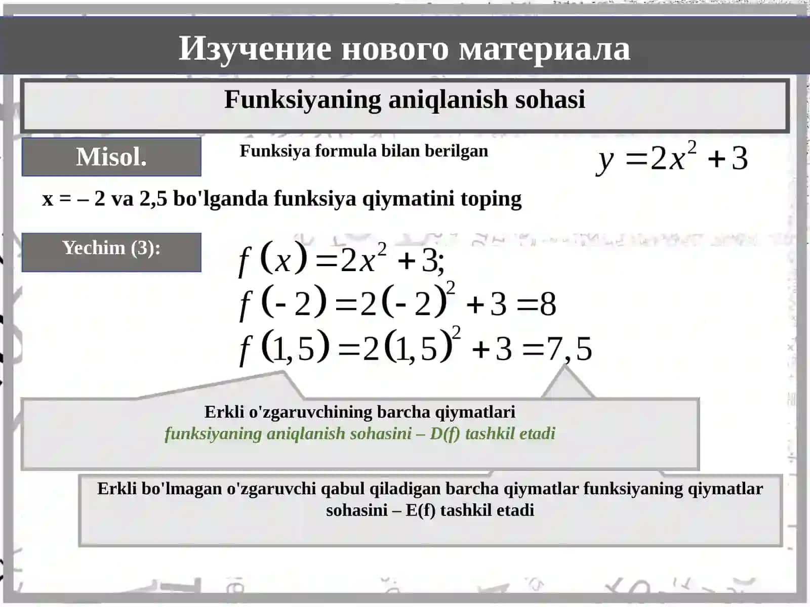 Algebra - Funksiyalar va ularning turlari (9-sinf, 1-qism) 4