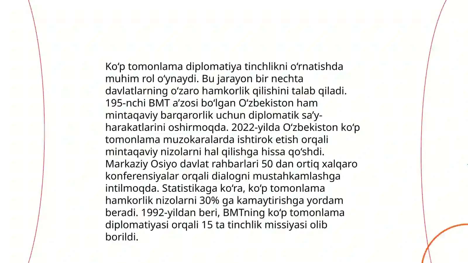 O‘zbekistonning Markaziy Osiyoda tinchlik va barqarorlikni ta’minlashdagi o‘rni 4