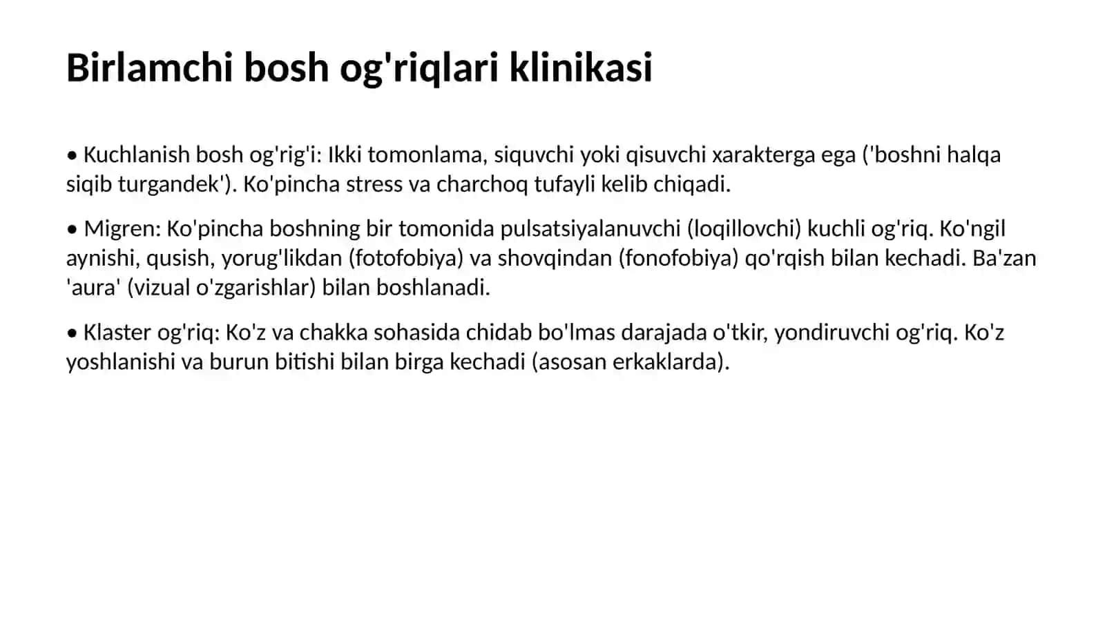 BOSH OG'RIQ VA BOSH AYLANISH SINDROMI 4