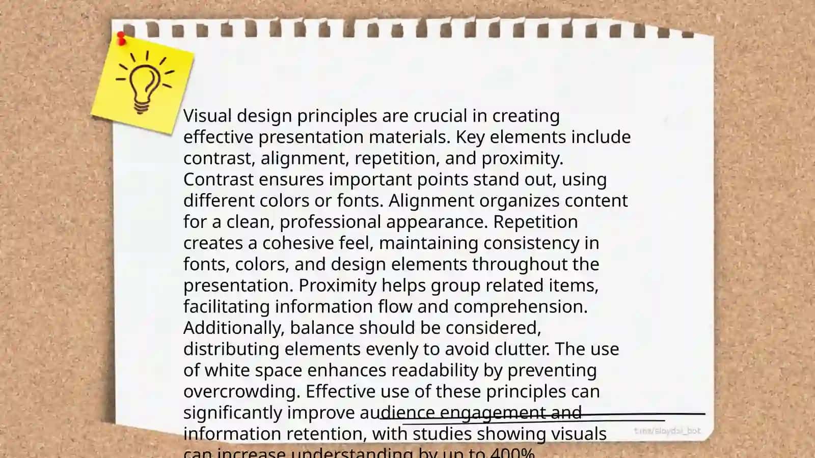 Observation and evaluation of presentation materials 4