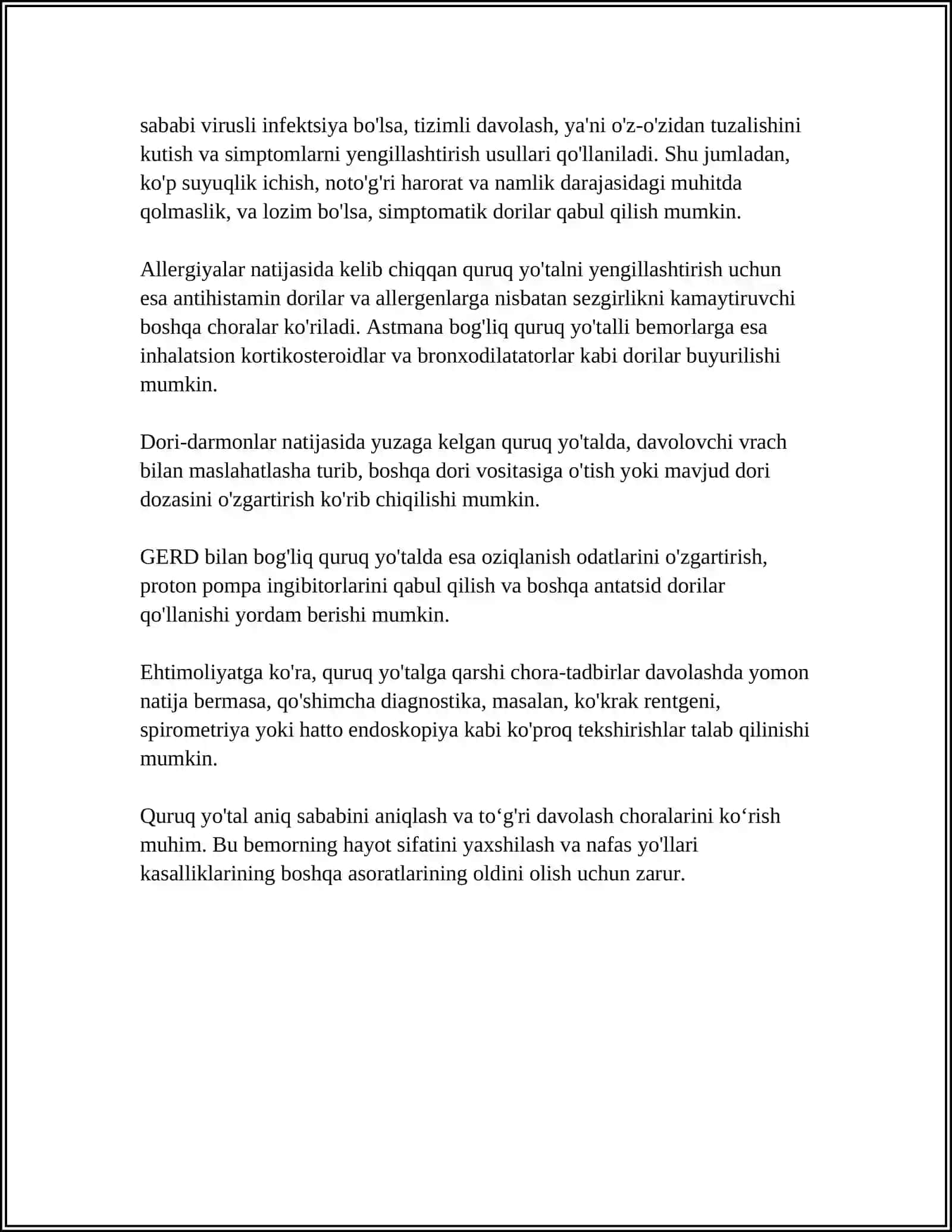 NAFAS YO’LLARI KASALLIKLARI.BEMOR SHIKOYATLARI 4