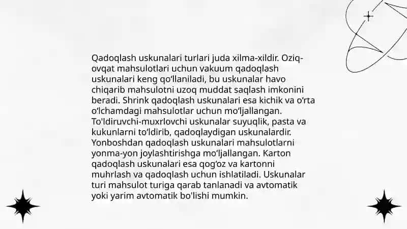 Qishloq xoʻjaligi mahsulotlarini yopish jihozlari tuzilishi 4