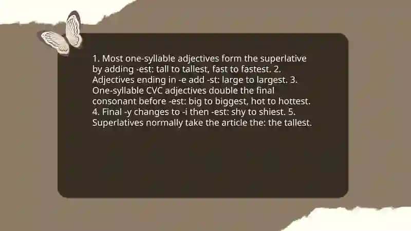 Comparatives and Superlatives 4