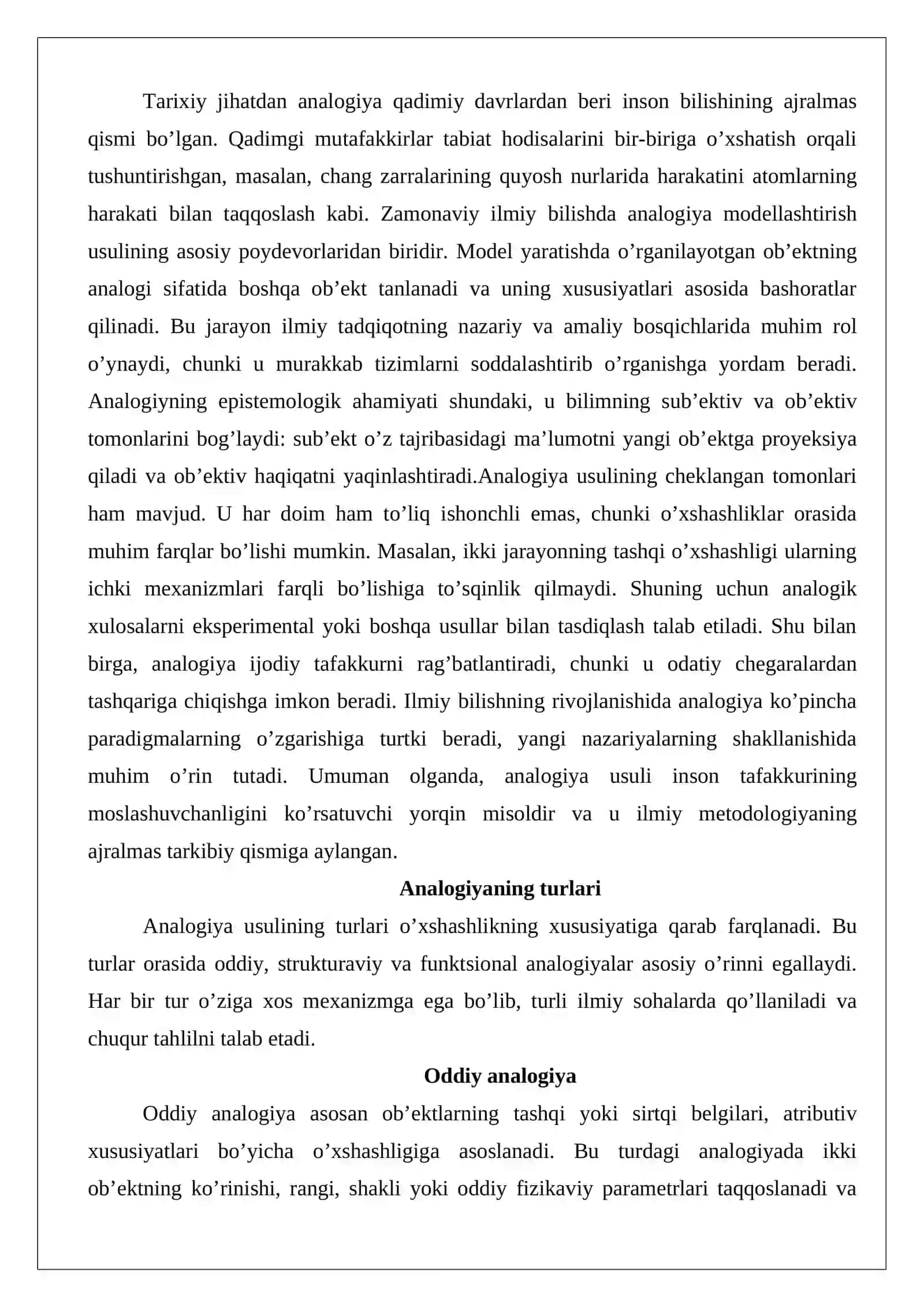 Bilishda analogiya va taqqoslash usullarining ro’li 4