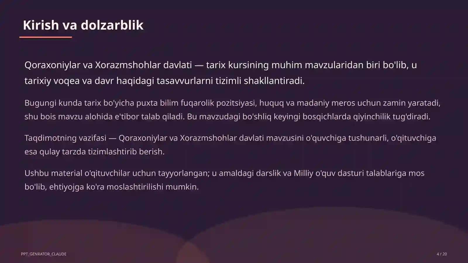 Qoraxoniylar va Xorazmshohlar davlati (7-sinf) 4