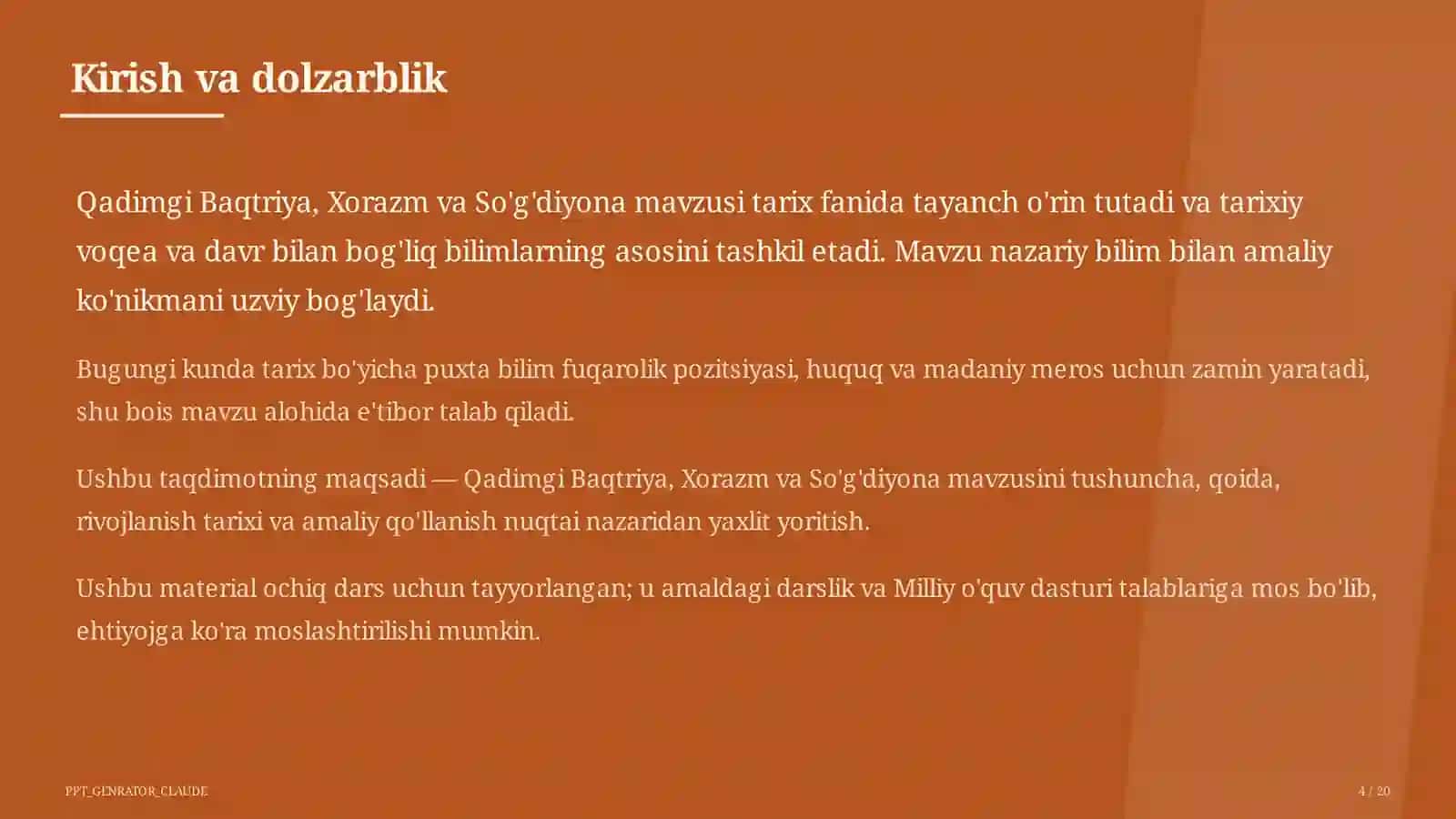 Qadimgi Baqtriya, Xorazm va So'g'diyona (6-sinf) 4