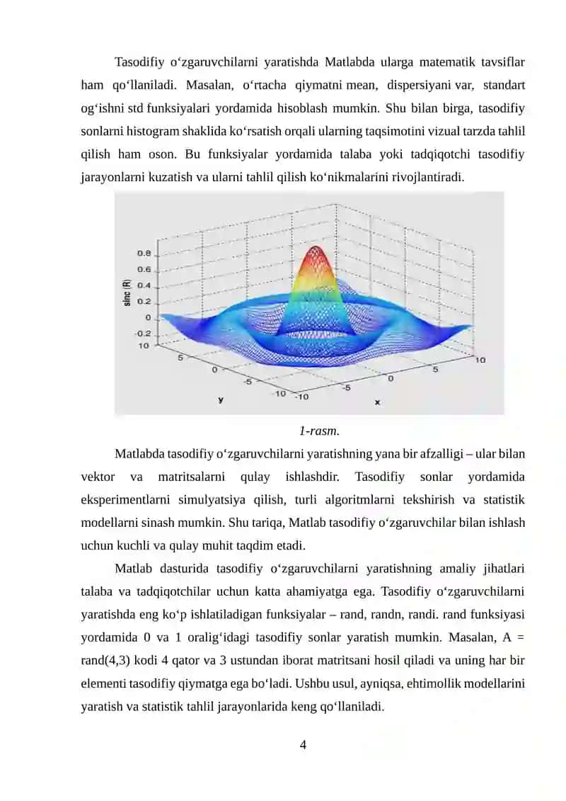 Matlab dasturi 4