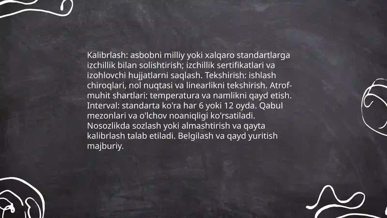 O'lchovga tayyorlashning umumiy prinsiplari 4