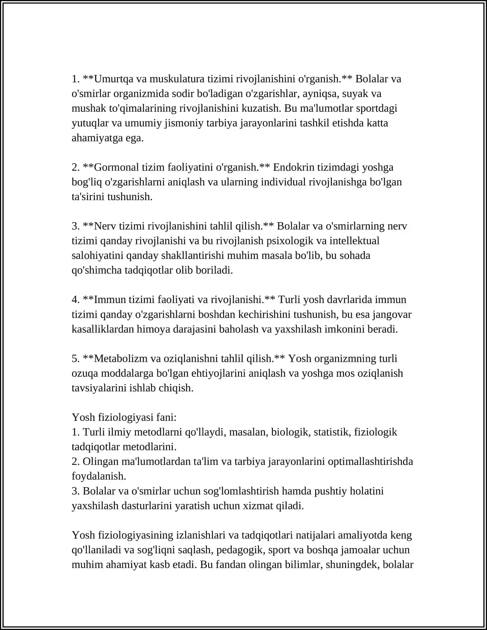 "YOSH FIZIOLOGIYASI VA GIGIYENASI" 4