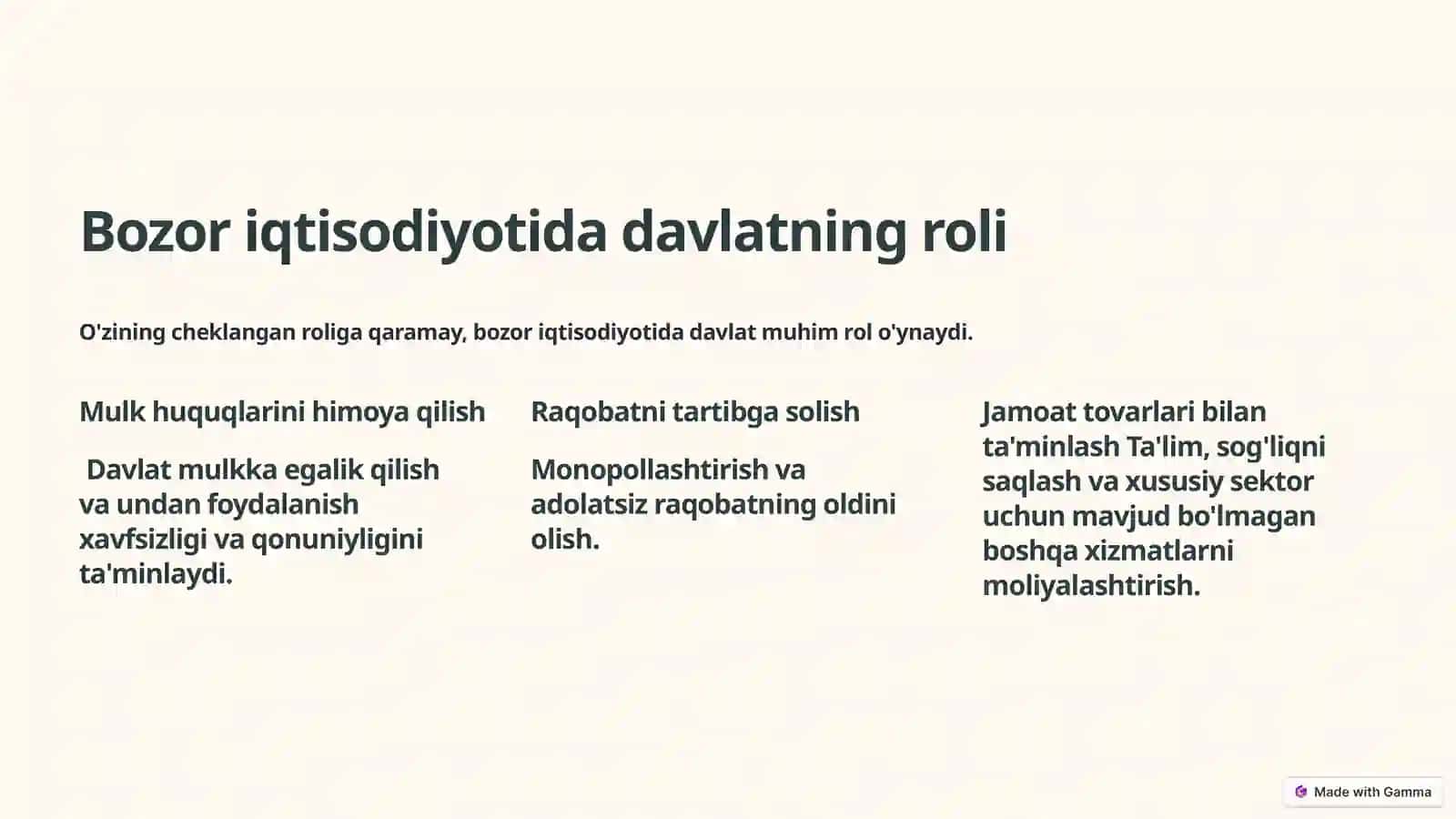 Bozor iqtisodiyotining mazmuni va uning o'tish davri 4