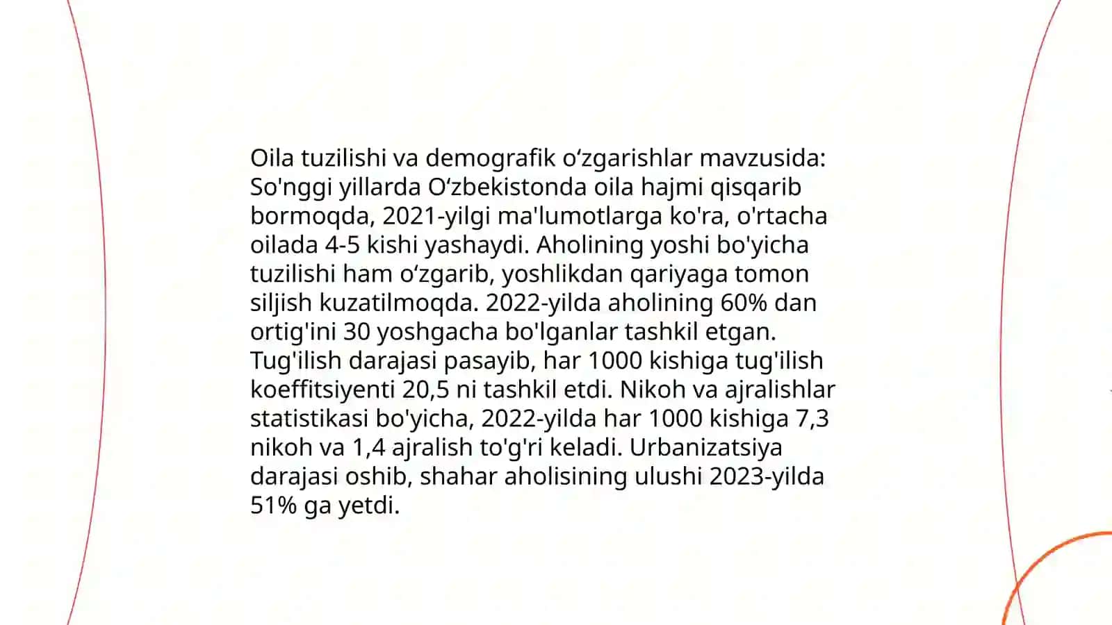 Oila va shaxsning statistik oʻrganishning ahamiyati va vazifalari 4