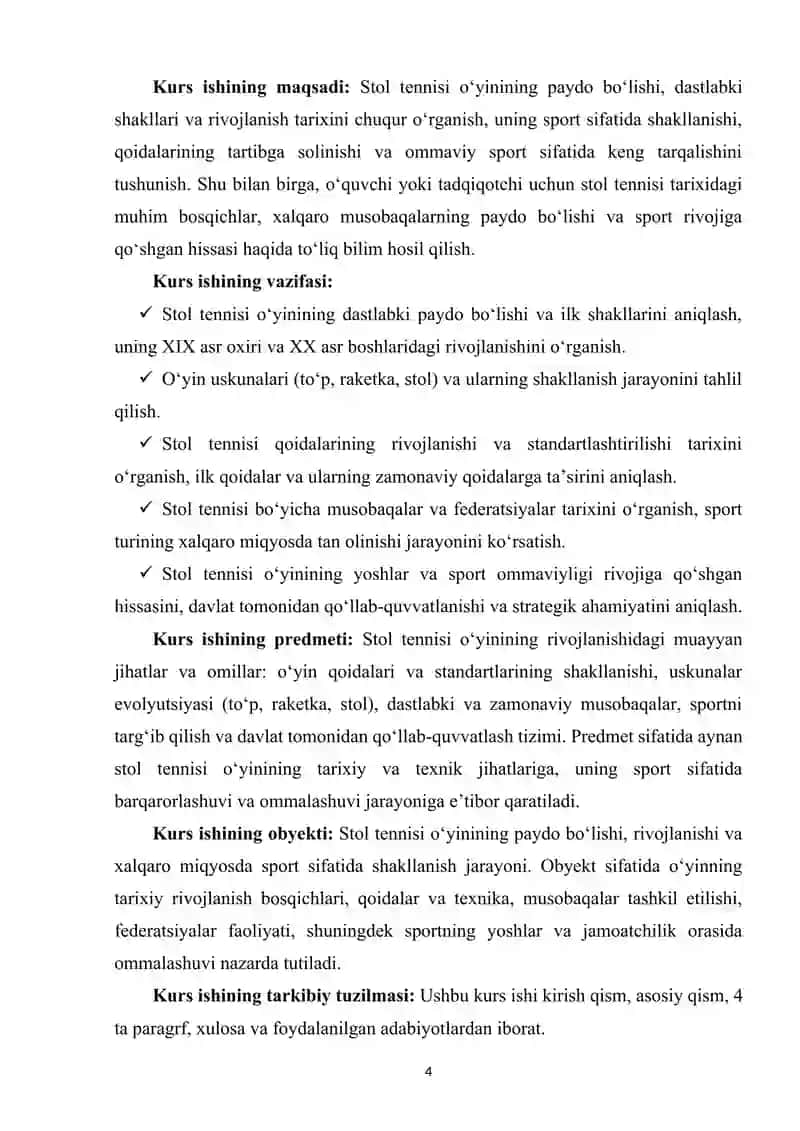 Stol tennisi oʻyinining kelib chiqishi va rivojlanish tarixi 4