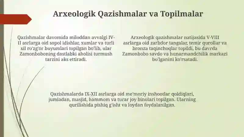 Zamonbobo arxeologik yodgorligi 4