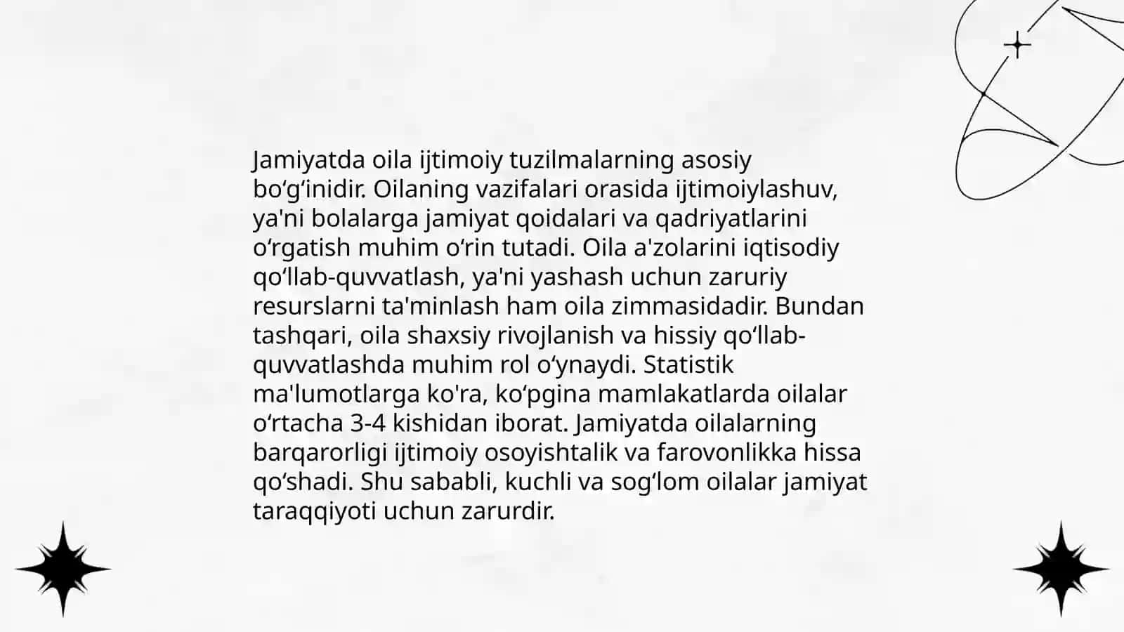 Oilaning ahamiyati va uning barqarorligi 4