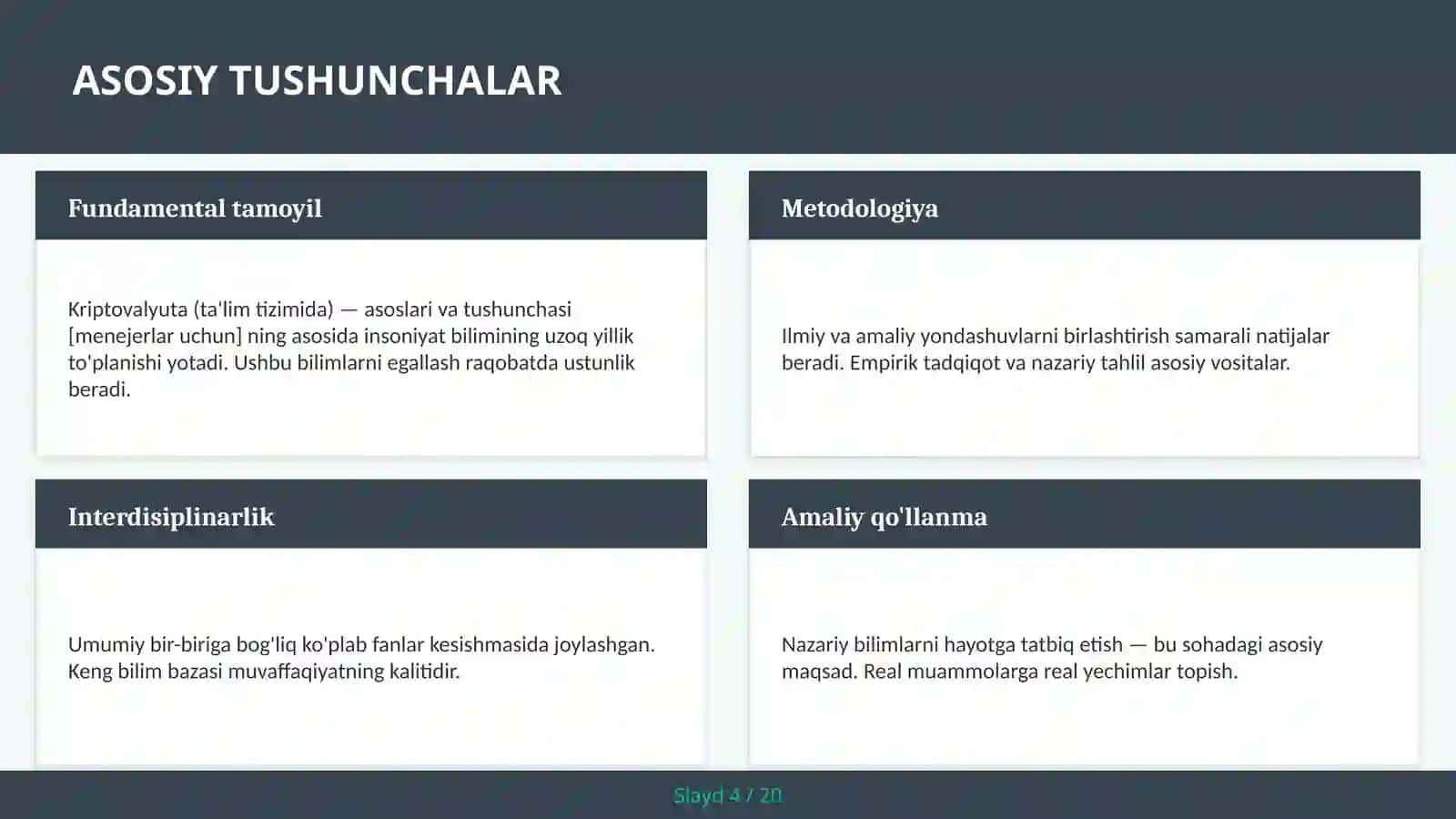 Kriptovalyuta (ta'lim tizimida) — asoslari va tushunchasi [menejerlar uchun] 4