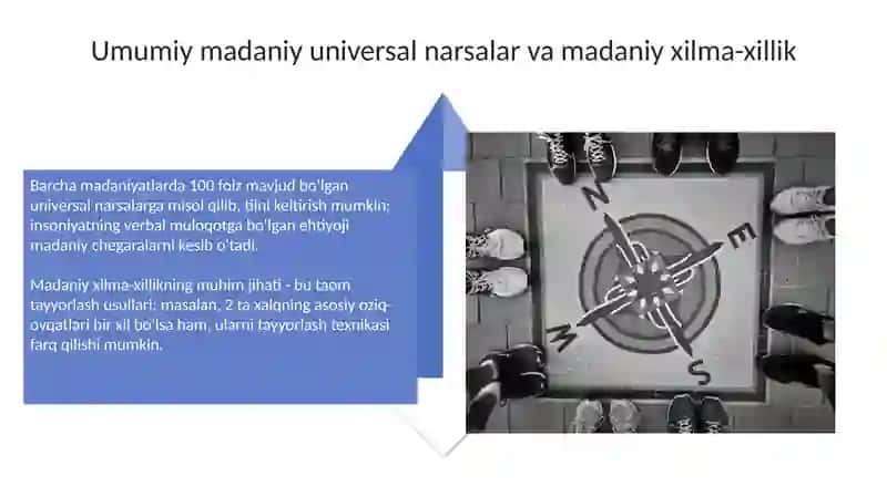 Dunyo xalqlari madaniyatidagi umumiylik va farqlar 4