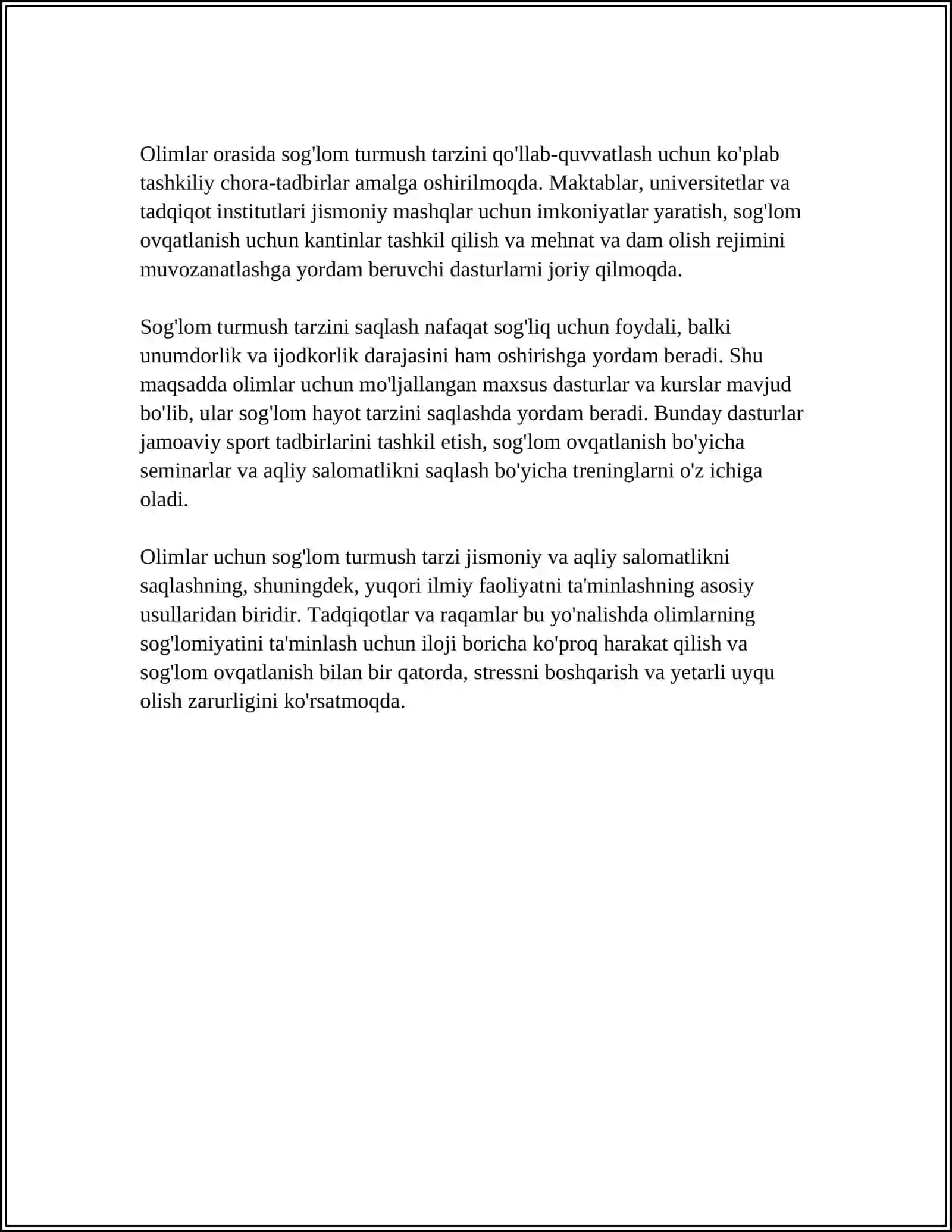 MAKTABGACHA TAʼLIM MUASSASALARI DA TAYYORLOV GURUXLARDA OY MAVZU KUMUSH QISH HAFTA MAVZU SOGʻ TANDA SOGʼLOM AQL MAVZUSIGA OID MASHGʻULOT ISHLANMA MASHGʻULOT DAVOMIDA OLIB BORILGAN JISMONIY DAQIQA DAM NAMUNA 4