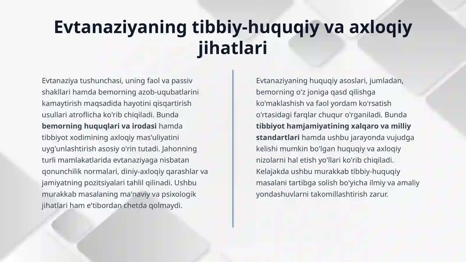 Evtanaziyaning tibbiy-huquqiy va axloqiy jihatlari 4