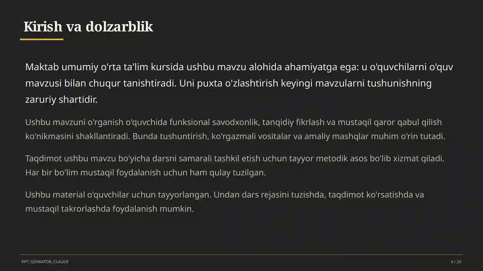 Geografiya 11-sinfgacha: o'lkashunoslik loyihalari va xarita bilan ishlash 4