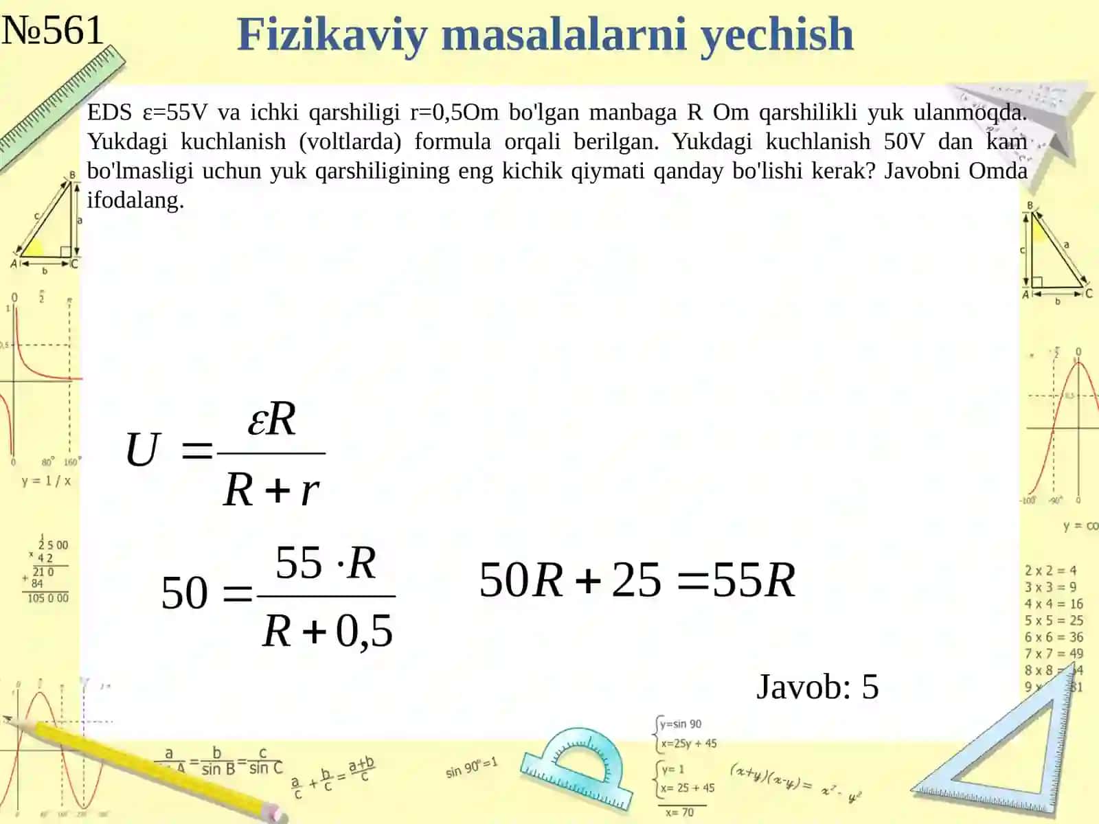 Fizika - EGE masalalarini tahlil qilish 4