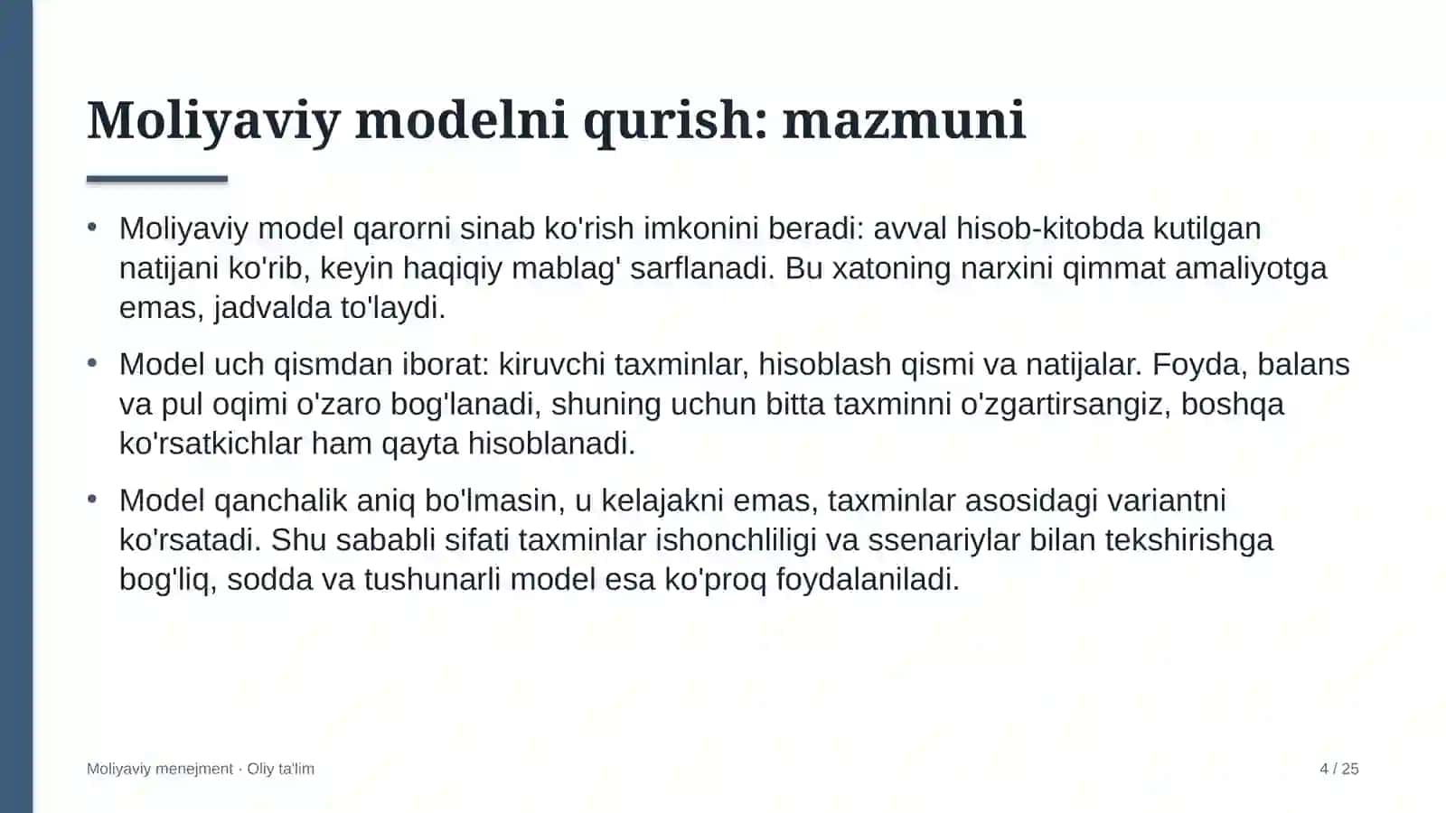 [Sartaroshxonalarda moliyaviy modelni qurish] 4