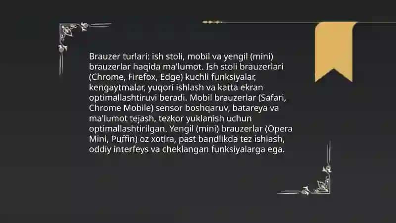 Brauzerlar va ularning turlari 4