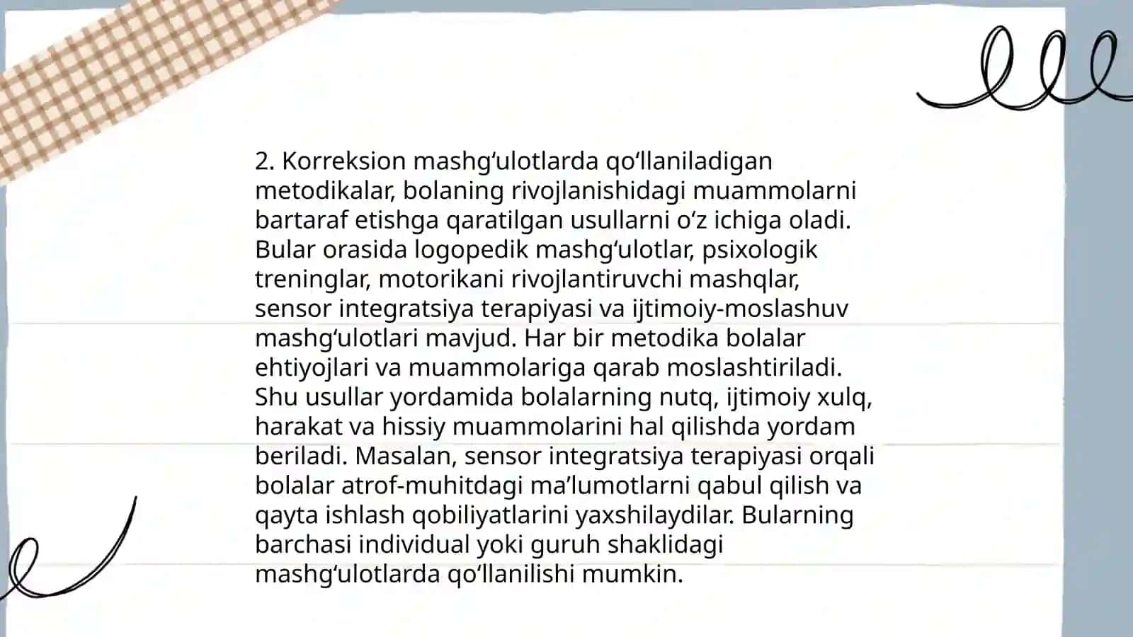 Korreksion mashg‘ulot o'tkazishning maqsadi va metodikasi 4