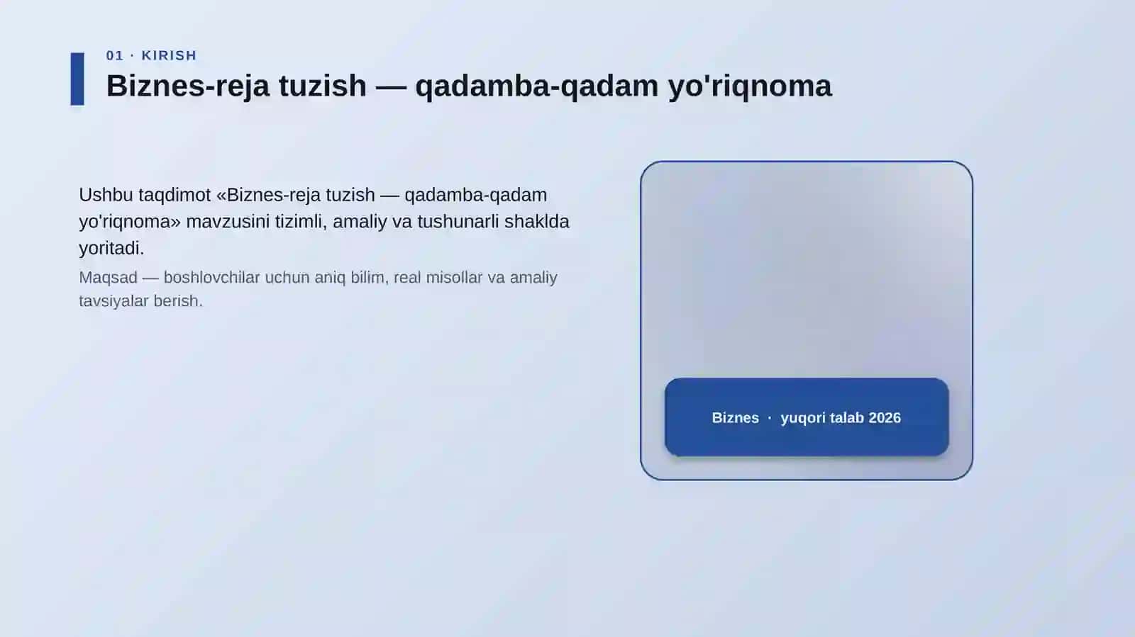 Biznes-reja tuzish — qadamba-qadam yo'riqnoma 4