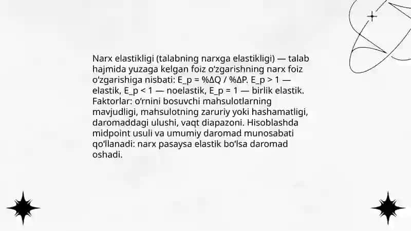 Talab elastikligi 4