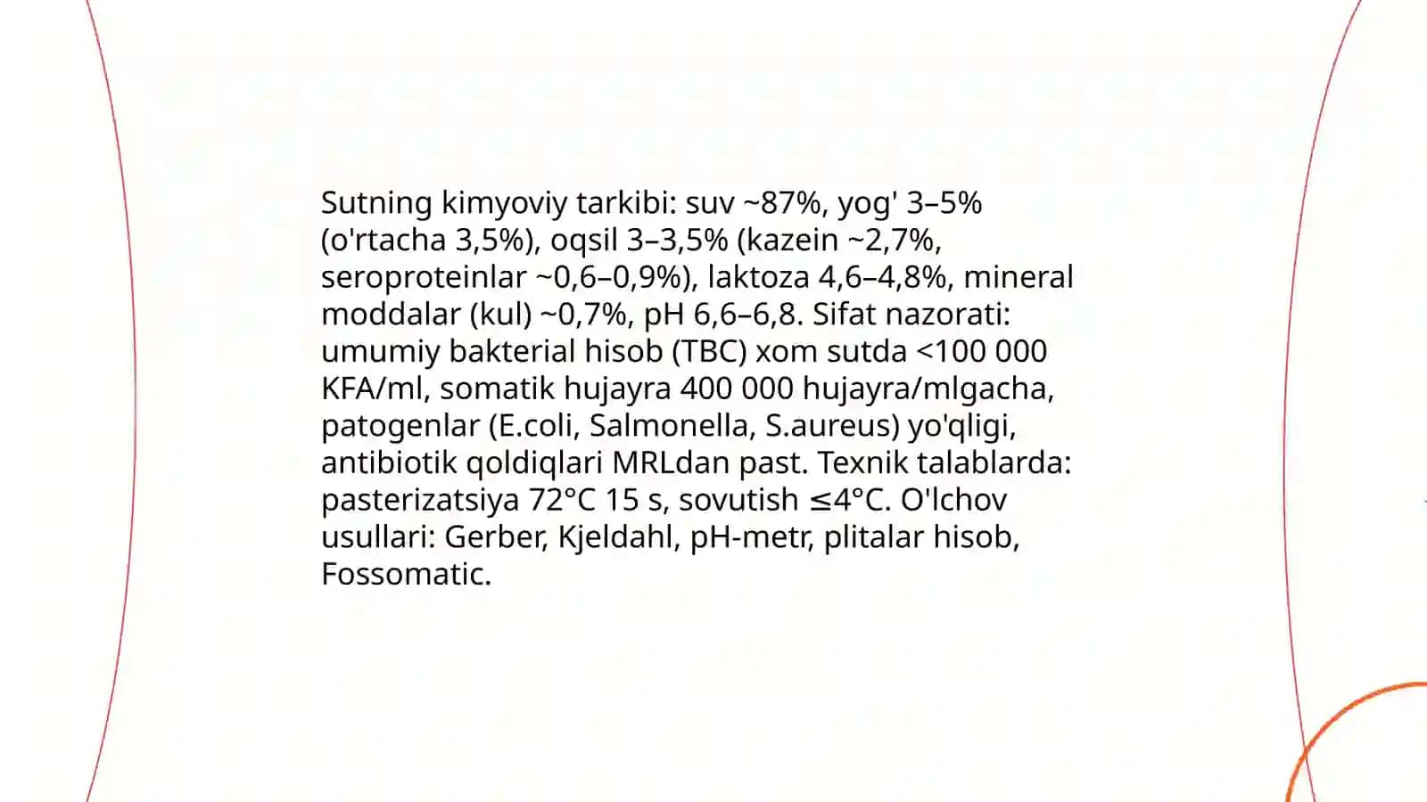 Sut va achitilgan sut mahsulotlarini ishlab chiqarish texnalogiyasi 4