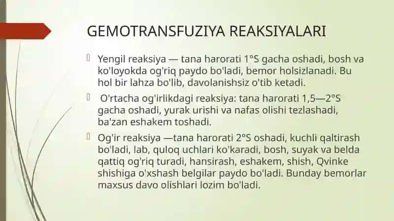 Gemotransfuziya reaksiyalari 4