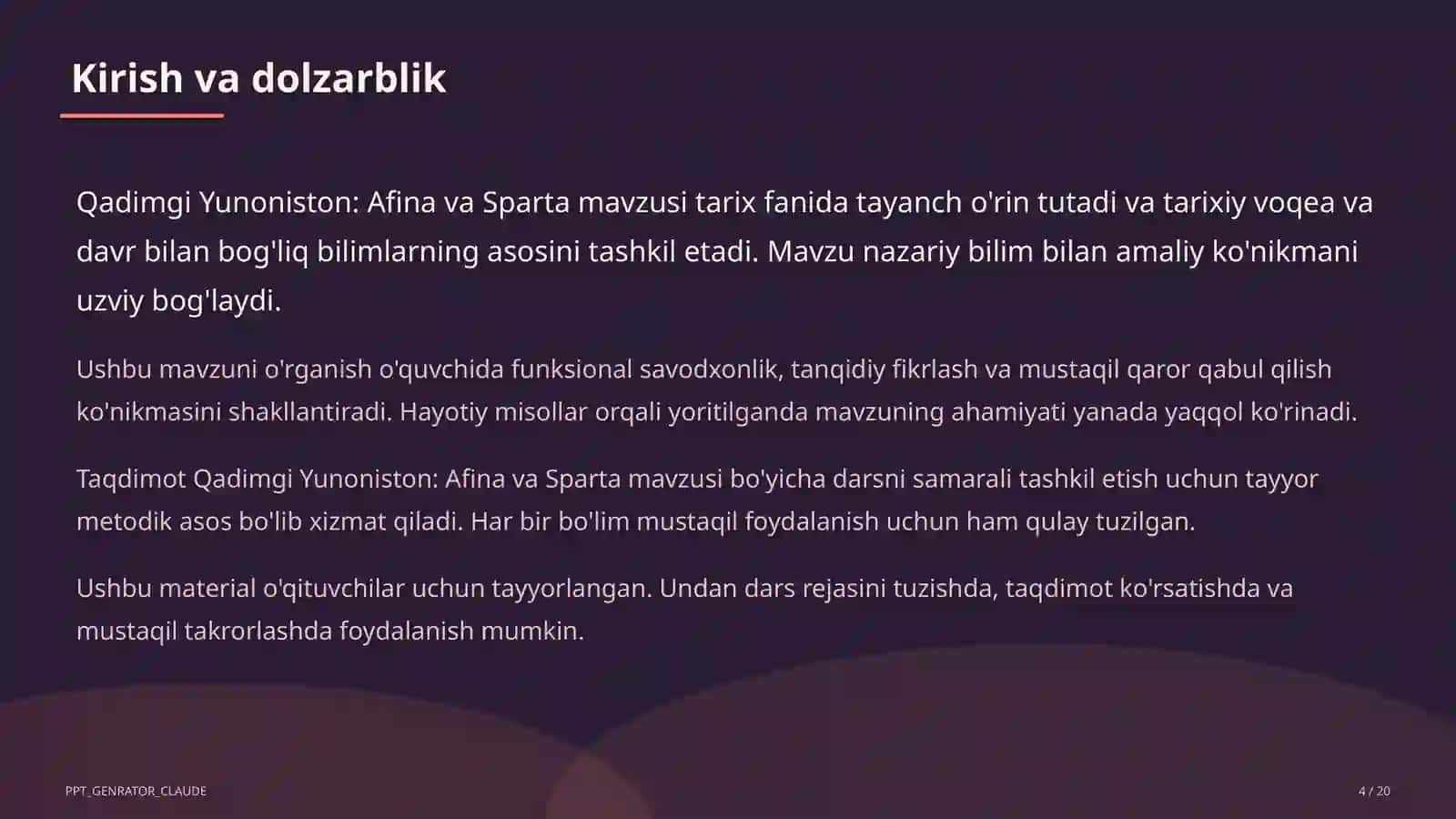 Qadimgi Yunoniston: Afina va Sparta (6-sinf) 4