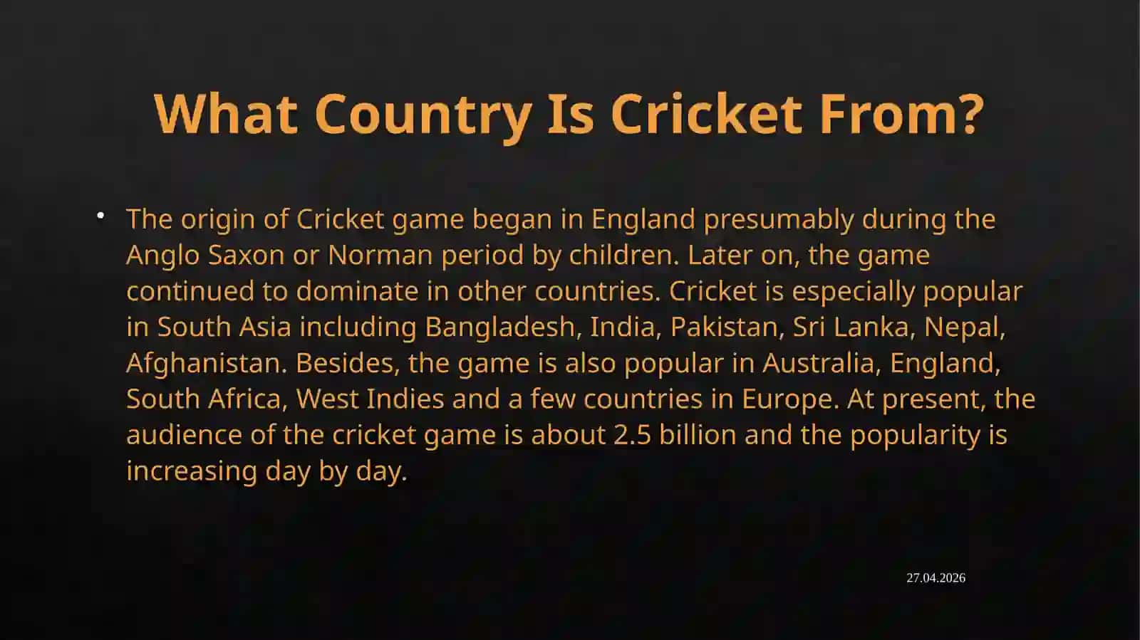 Cricket Game 4