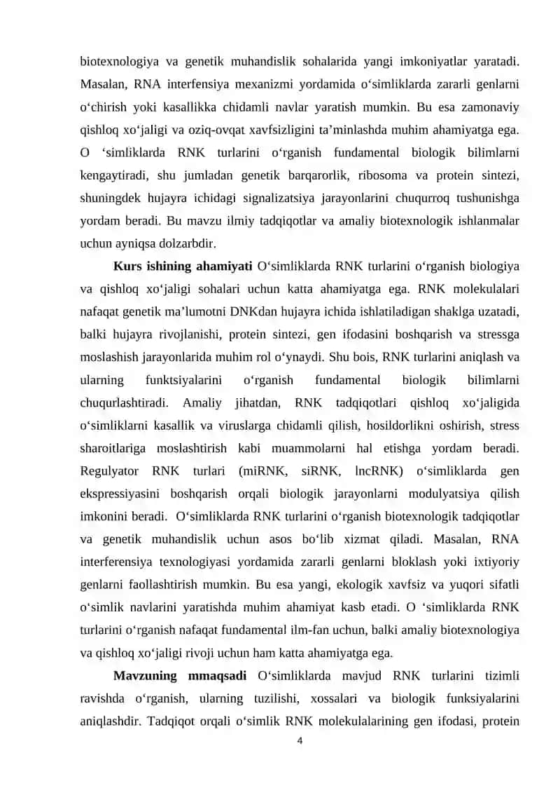 O'simliklarda RNK tiplari 4