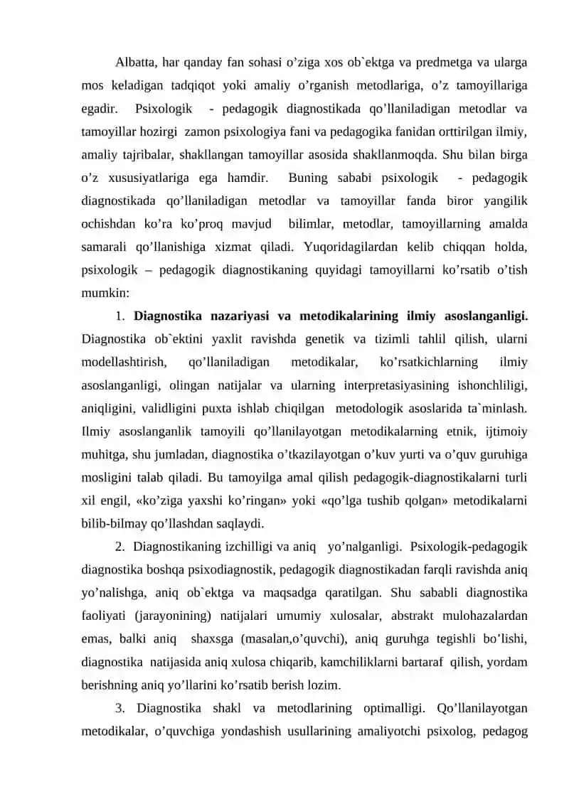 Psixоlоgik – pеdаgоgik diаgnоstikаning аsоsiy yo’nаlishlаri vа tаmоyillаri 4