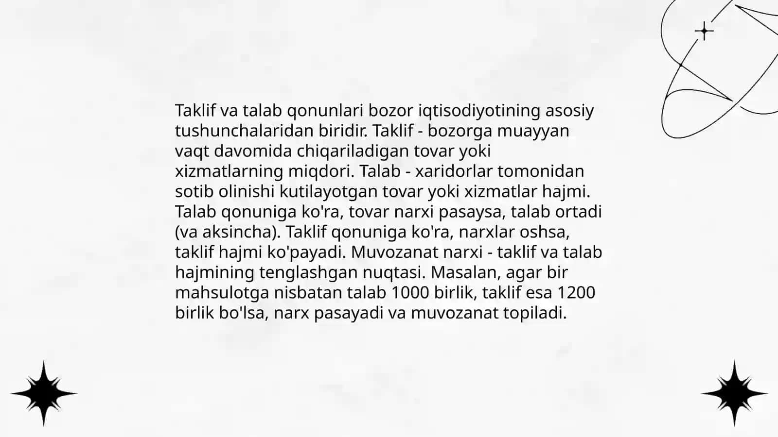 Bozor mexanizimi 4