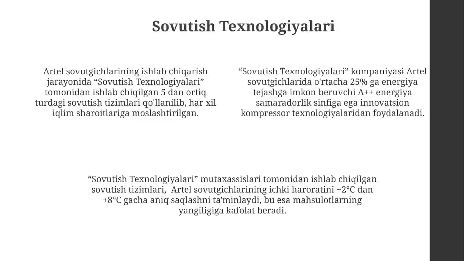 Artel Sovutgichlari Tarixi 4