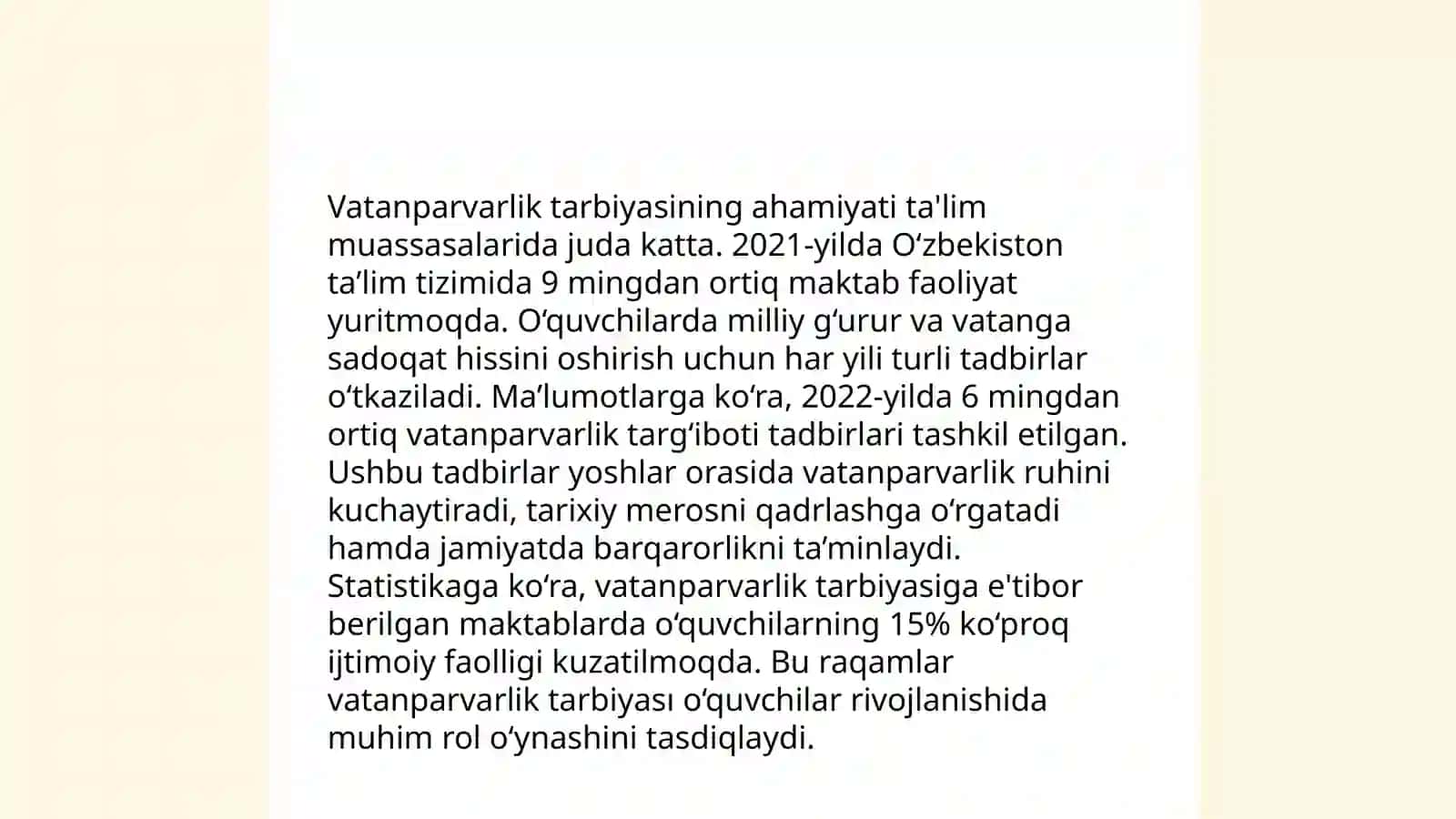 O'zbekistonda yoshlarni harbiy vatanparvarlik ruhida tarbiyalashning ijtimoiy muammolari 4
