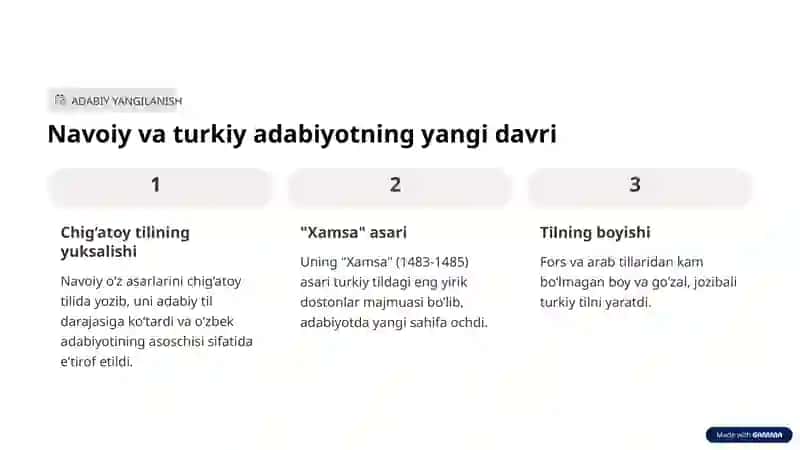 Alisher Navoiy ijodi: Turkiy xalqlar adabiyotining yuksak cho‘qqisi 4