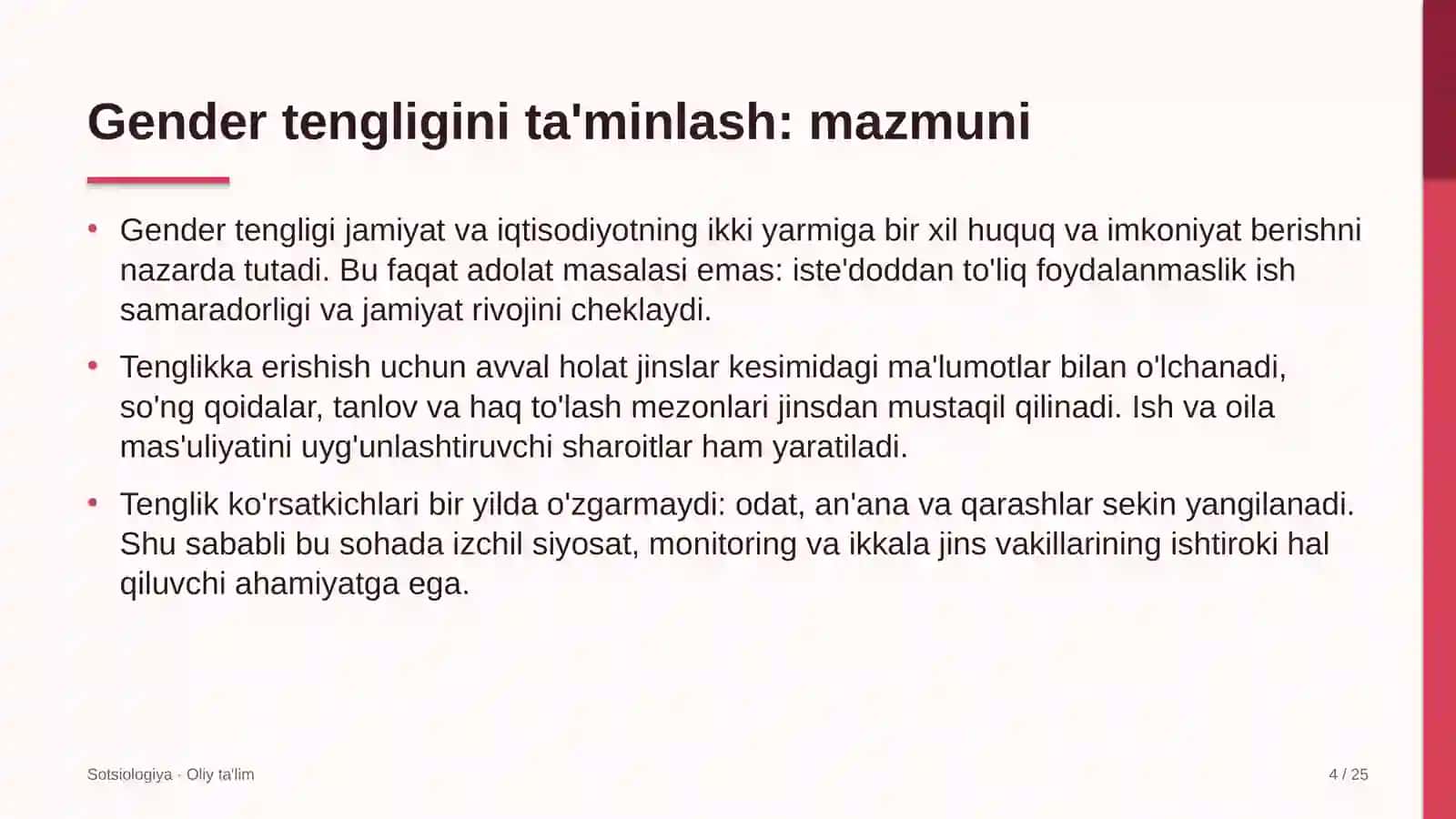 striming platformalarida gender tengligini ta'minlash 9231 4