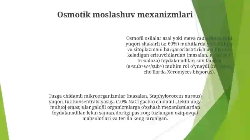 Osmotik hodisalar ekologik omil sifatida 4