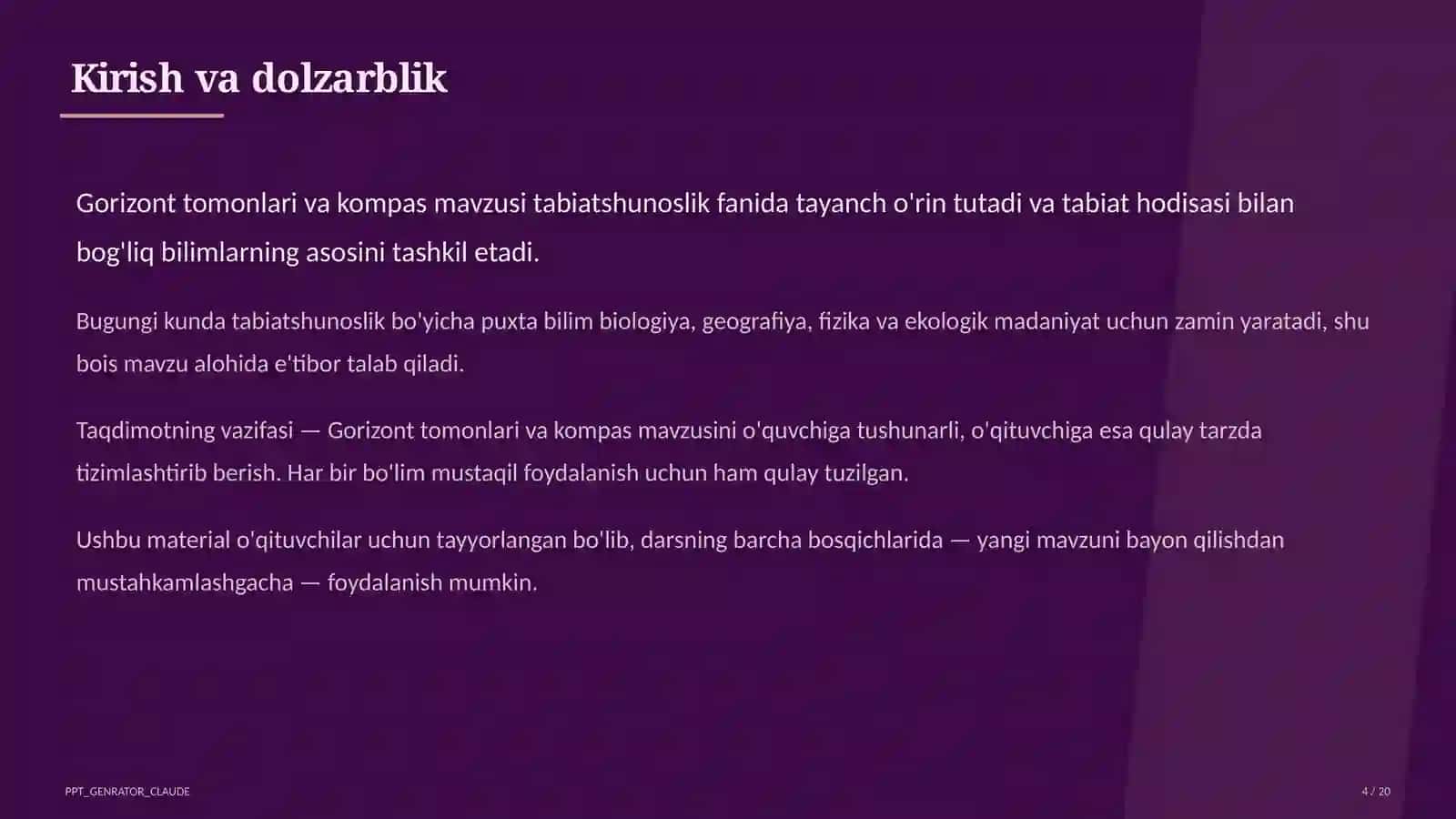 Gorizont tomonlari va kompas (3-sinf) 4