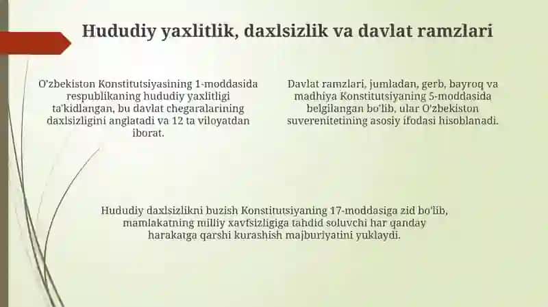 O'zbekiston Konstitutsiyasida davlat suverinteti tushunchalari 4