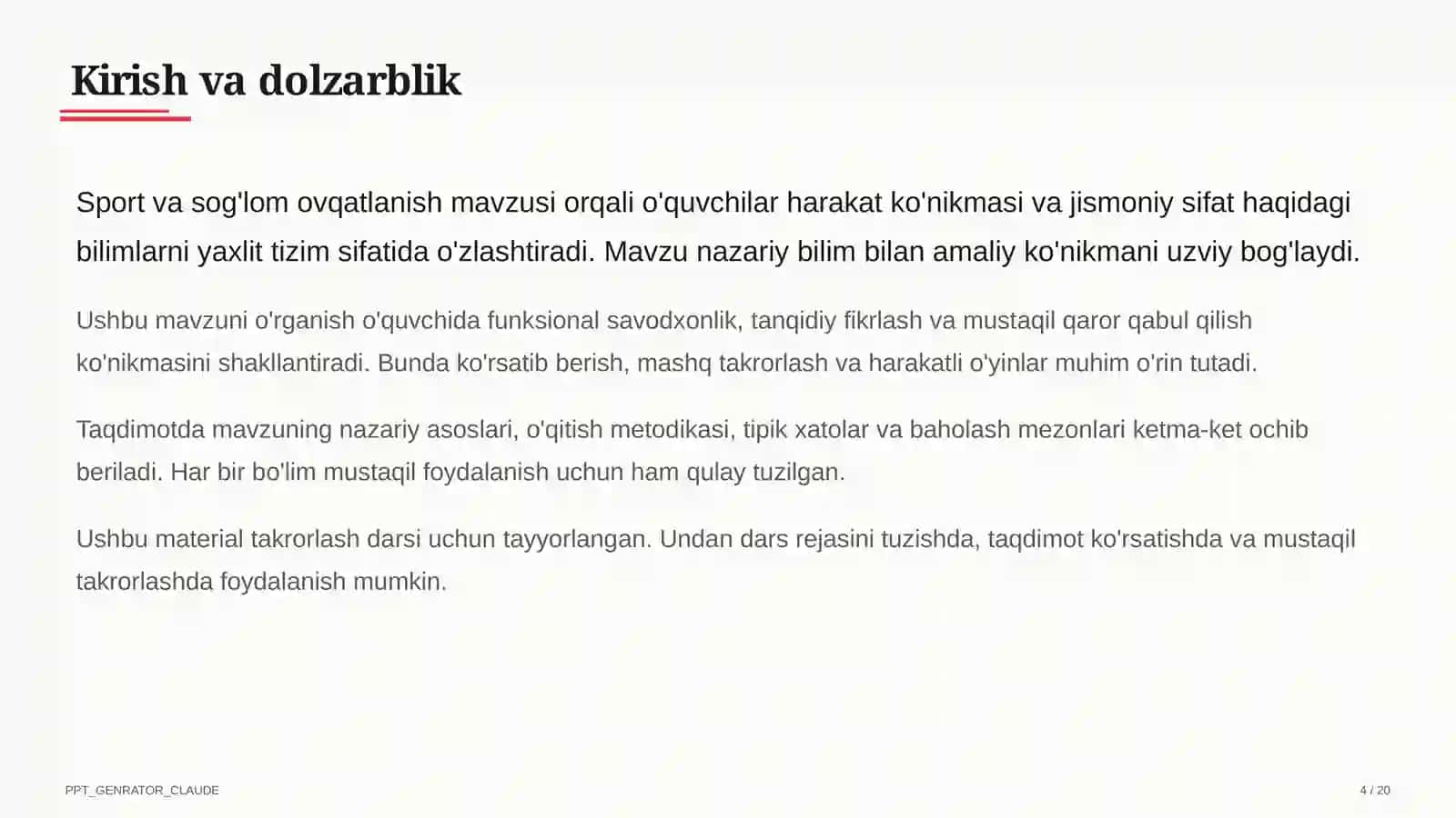 Sport va sog'lom ovqatlanish (8-sinf) 4