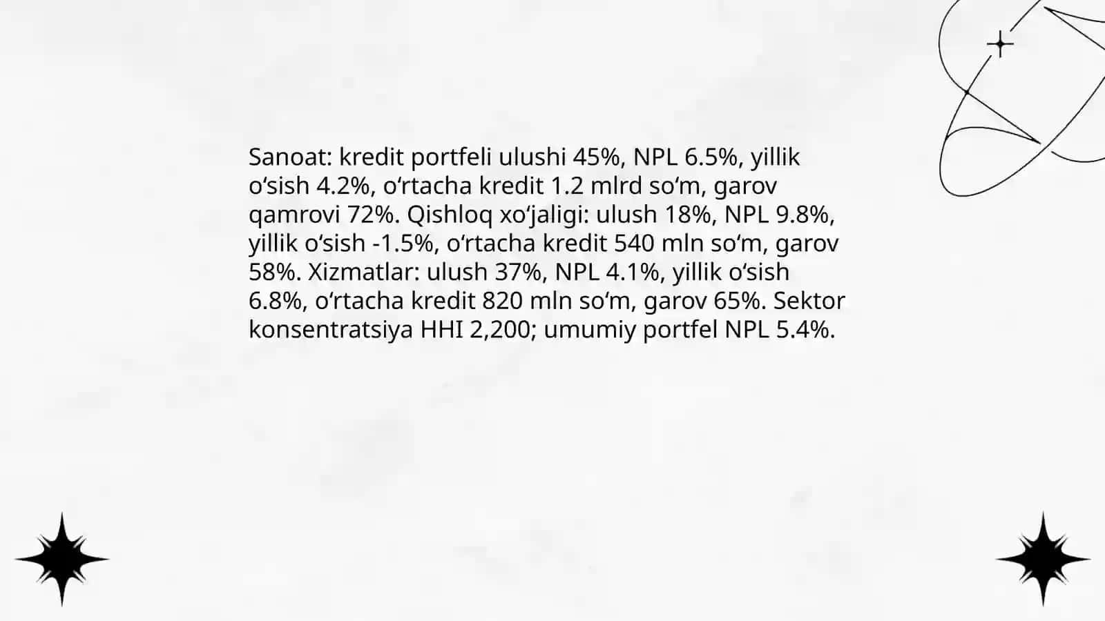 Bankning kredit portfelini baholash, mintaqadagi makroiqtisodiy vaziyatni tahlil qilish 4
